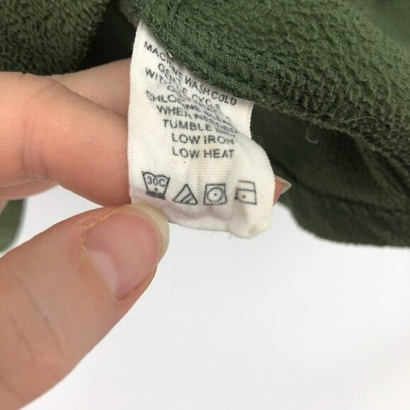 GH Bass & Co green half zip fleece mens size large - Picture 5 of 9